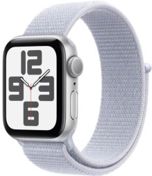 Apple Watch SE 2, 44 мм ремешок Sport Loop (серебристый)